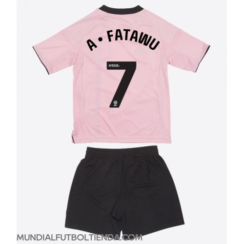 Camiseta Leicester City Issahaku Fatawu #7 Tercera Equipación Replica 2025-26 para niños mangas cortas (+ Pantalones cortos)